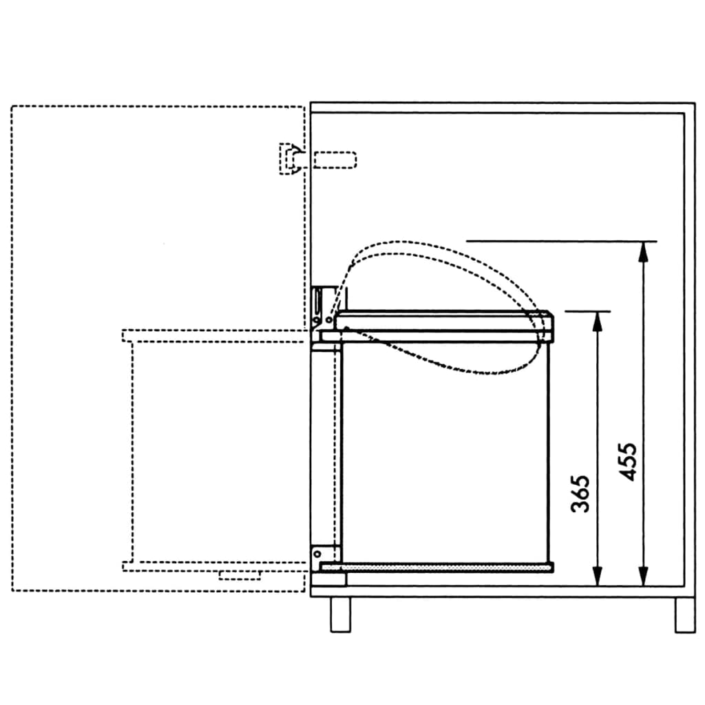 Hailo Pattumiera da Dispensa Compact-Box Taglia M 15 L Acciaio Inox 3555-101 415439