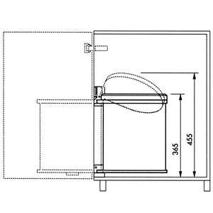 Hailo Pattumiera da Dispensa Compact-Box Taglia M 15 L Acciaio Inox 3555-101 415439