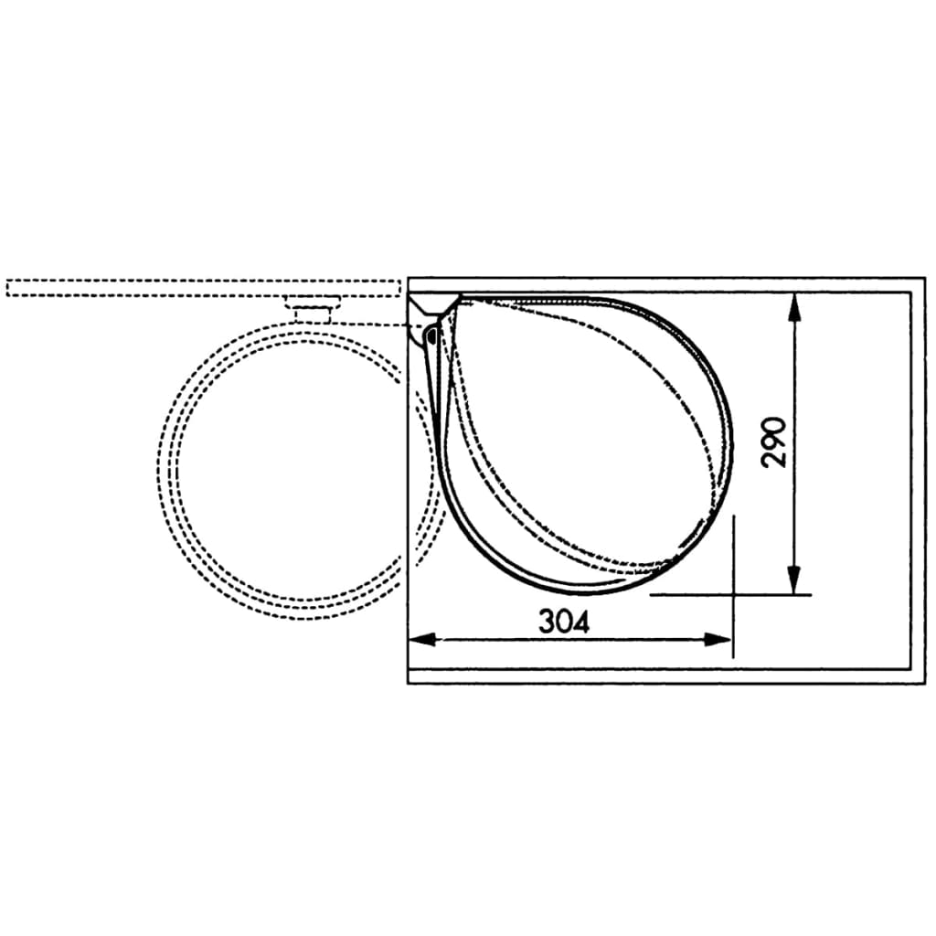 Hailo Pattumiera da Dispensa Compact-Box Taglia M 15 L Acciaio Inox 3555-101 415439