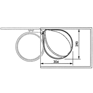 Hailo Pattumiera da Dispensa Compact-Box Taglia M 15 L Acciaio Inox 3555-101 415439