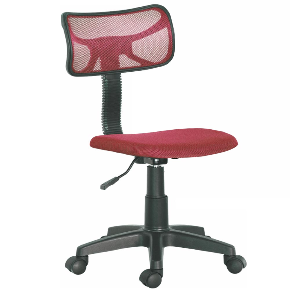 Sedia Girevole 5 Ruote Ufficio Cameretta Scrivania Schienale Ergonomico Rosso