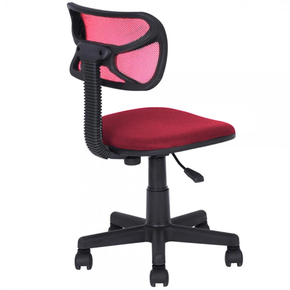 Sedia Girevole 5 Ruote Ufficio Cameretta Scrivania Schienale Ergonomico Rosso