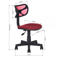 Sedia Girevole 5 Ruote Ufficio Cameretta Scrivania Schienale Ergonomico Rosso