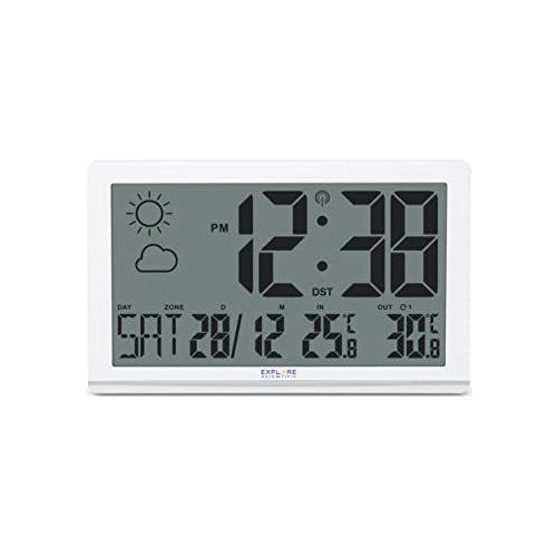 Orologio da parete jumbo radiocontrollato bianco 38,9 x 25,5 x 2,6 cm rdc8001