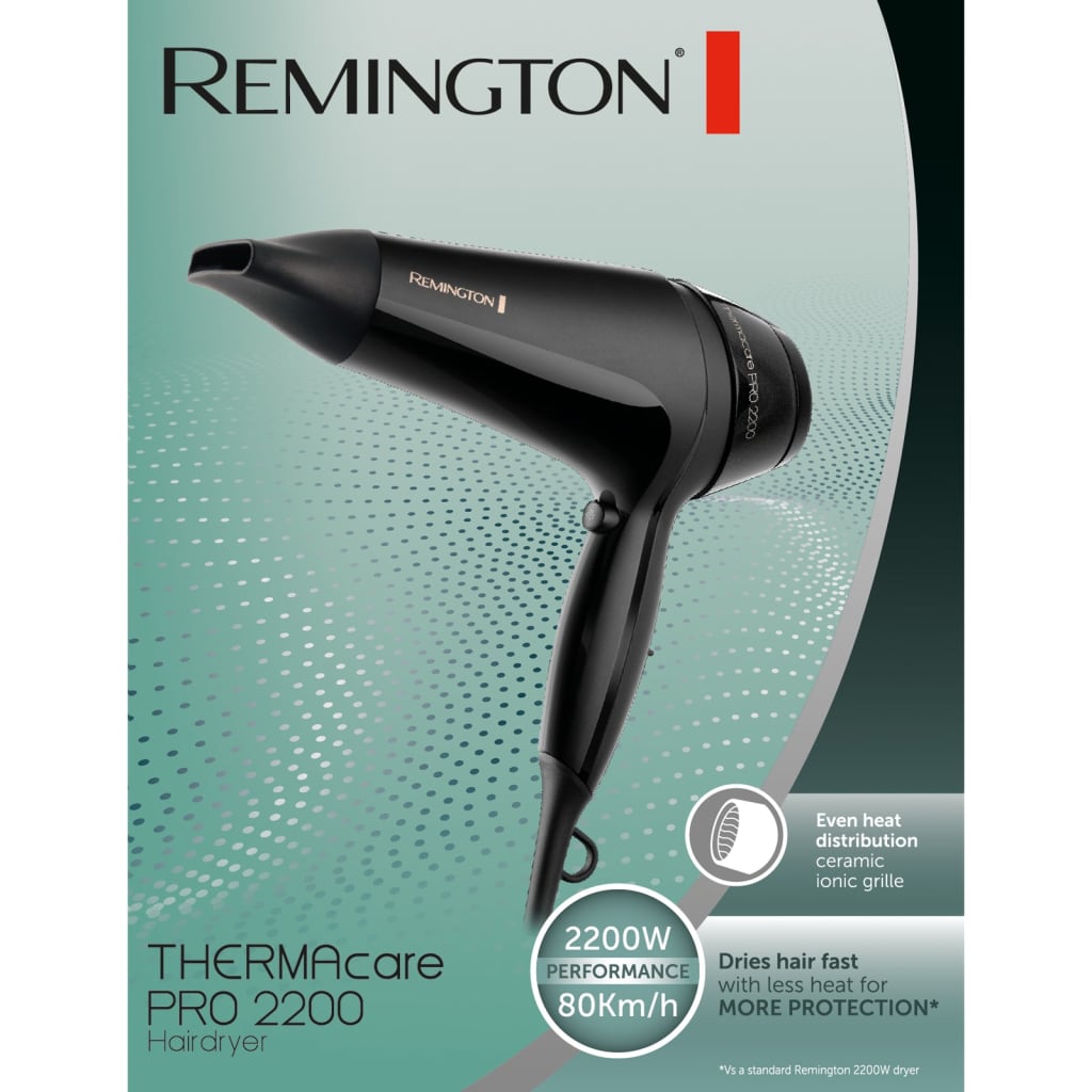 REMINGTON Asciugacapelli Thermacare PRO 2200 2200 W Nero 443788