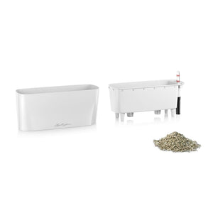 LECHUZA Fioriera DELTA 10 ALL-IN-ONE Bianco Lucido 443318