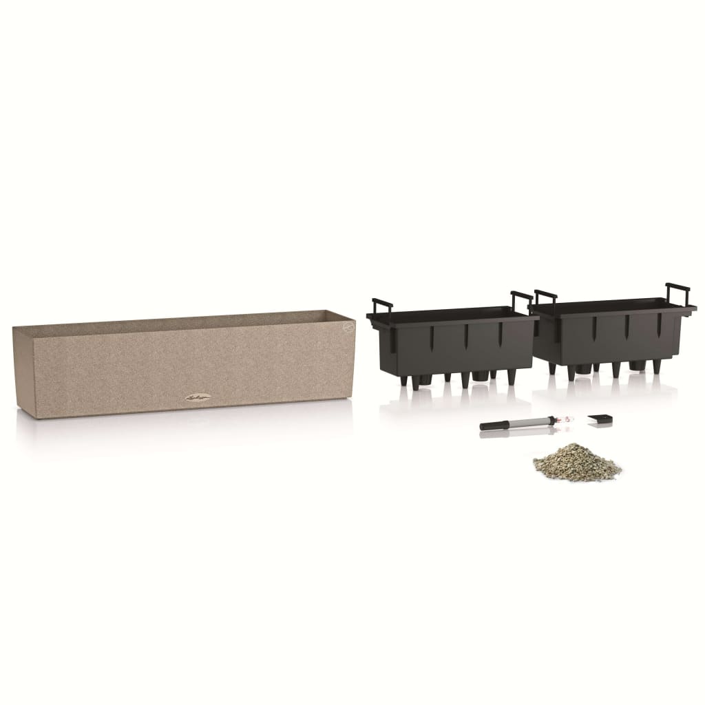 LECHUZA Fioriera BALCONERA Stone 80 ALL-IN-ONE Beige