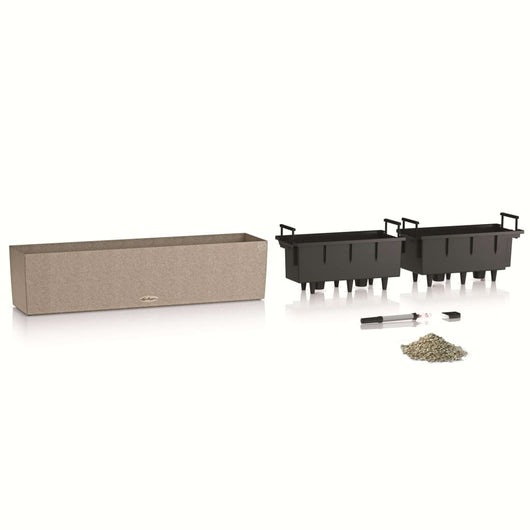 LECHUZA Fioriera BALCONERA Stone 80 ALL-IN-ONE Beige