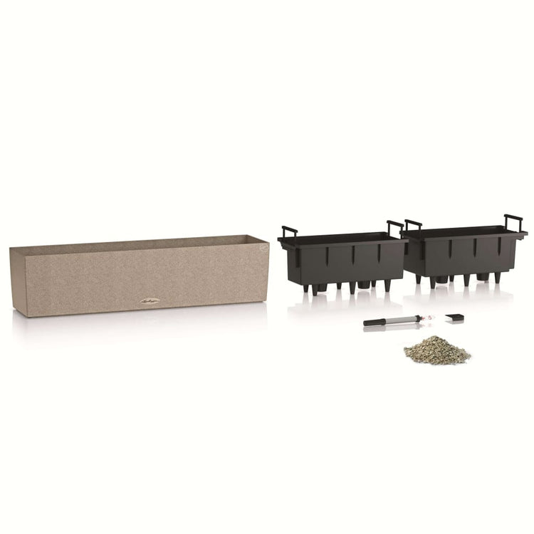 LECHUZA Fioriera BALCONERA Stone 80 ALL-IN-ONE Beige