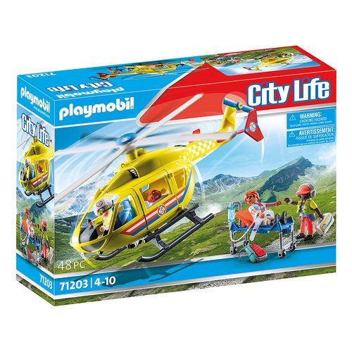 Costruzioni playmobil 71203 city life elicottero di soccorso