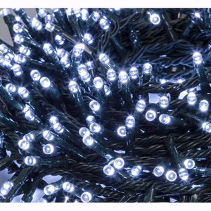 Serie Luci Natale 180 Led Luce Calda Giochi Luce Filo 11 mt Uso Esterno D1968