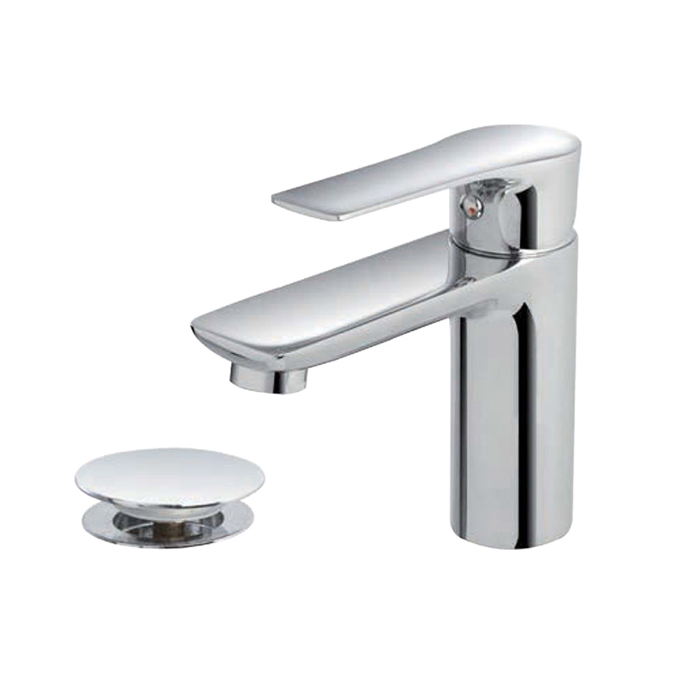 MISCELATORE MONOCOMANDO RUBINETTO LAVABO CROMATO LUCIDO SERIE FLAT FERIDRAS 401021