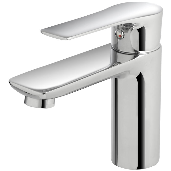 MISCELATORE MONOCOMANDO RUBINETTO LAVABO CROMATO LUCIDO SERIE FLAT FERIDRAS 401021