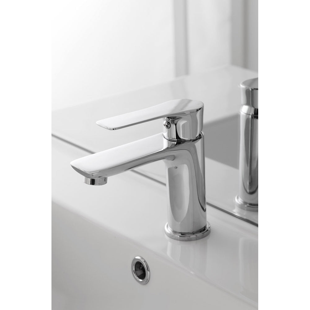 MISCELATORE MONOCOMANDO RUBINETTO LAVABO CROMATO LUCIDO SERIE FLAT FERIDRAS 401021