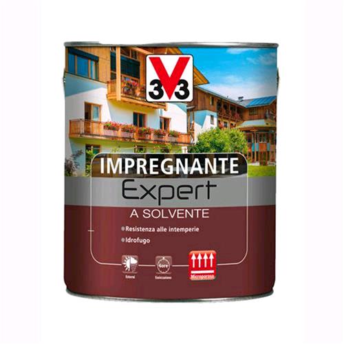 V33 Impregnante a Solvente Linea Expert Colore Noce medio 750 ML