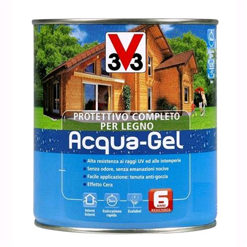 V33 Protettivo Completo Legno Acqua-Gel Trasparente Incolore 750 ML