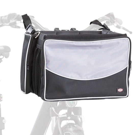 TRIXIE Cestino Anteriore Bici per Animali 41x26x26 cm Nero e Grigio 434138