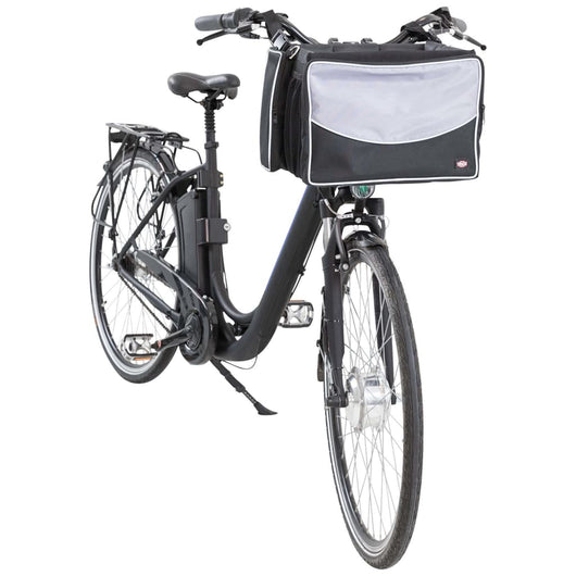 TRIXIE Cestino Anteriore Bici per Animali 41x26x26 cm Nero e Grigio 434138