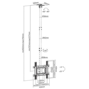 Equip 650321 supporto per display espositivi 177,8 cm (70") nero