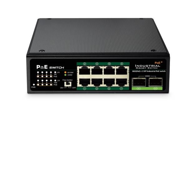 Ind 8port gigabit poe + switch - DN-651110