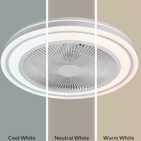 Ventilatore a Soffitto con Lampada Plafoniera LED 3 Velocità Luce RGB 80W Timer