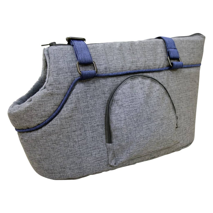 Kerbl Trasportino per Animali Domestici Marie 40x20x21 cm Grigio e Blu 445248