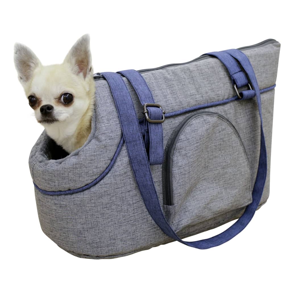 Kerbl Trasportino per Animali Domestici Marie 40x20x21 cm Grigio e Blu 445248