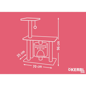 Kerbl Palo Tiragraffi per Gatti Jade Pro 96 cm Marrone e Beige 445262