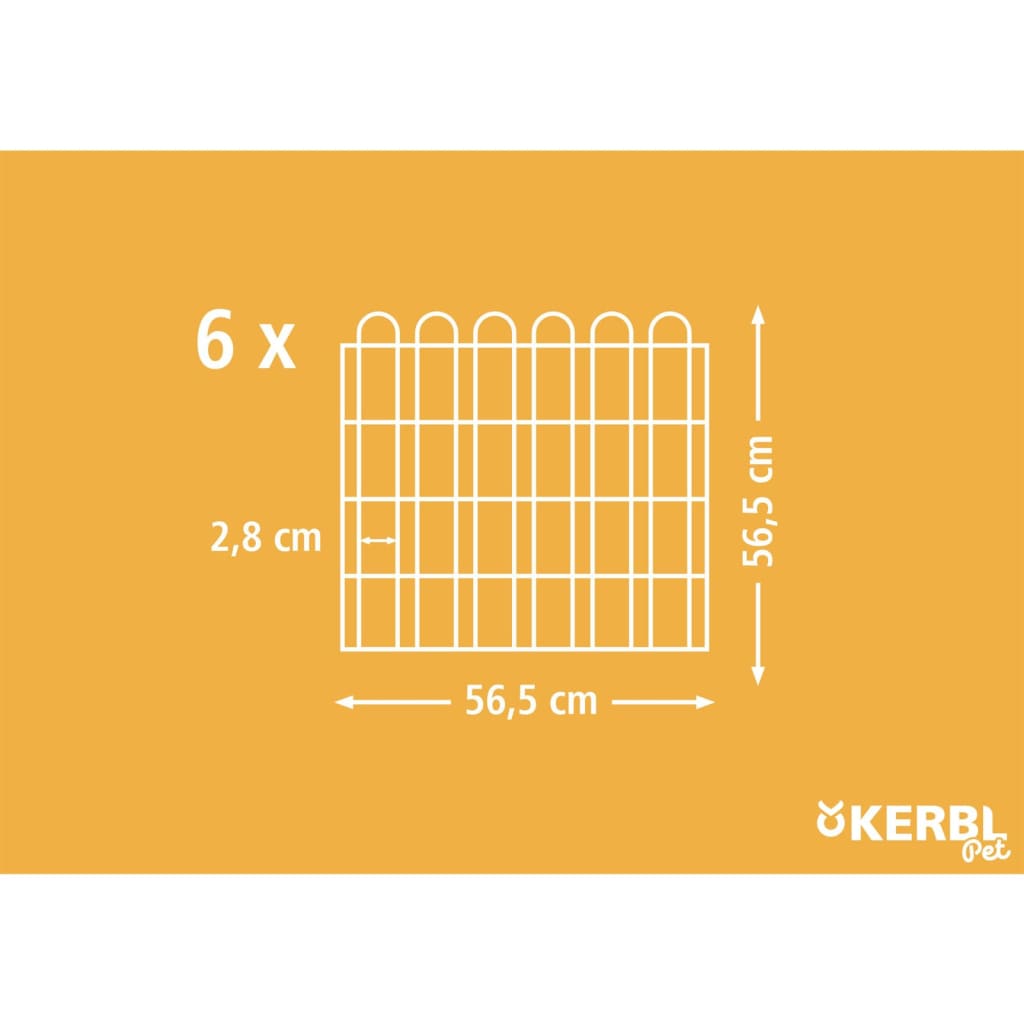 Kerbl Recinto Esterno Esagonale per Piccoli Animali 56,5x56,5 cm Cromo