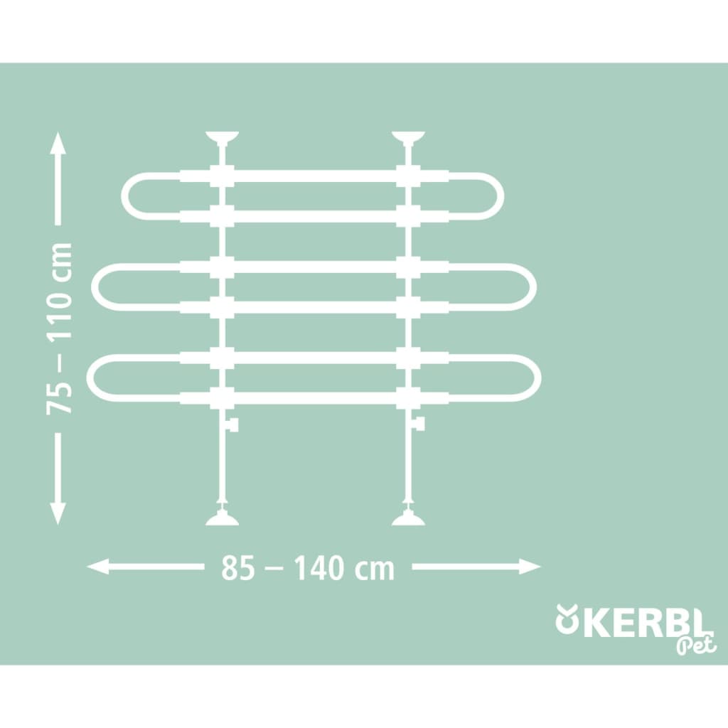 Kerbl Pannello di Sicurezza Auto per Animali Domestici 75-110 cm Nero 442046