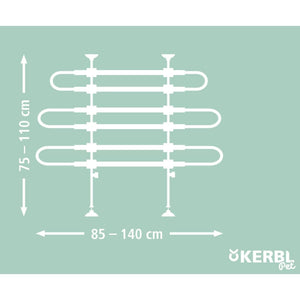 Kerbl Pannello di Sicurezza Auto per Animali Domestici 75-110 cm Nero 442046