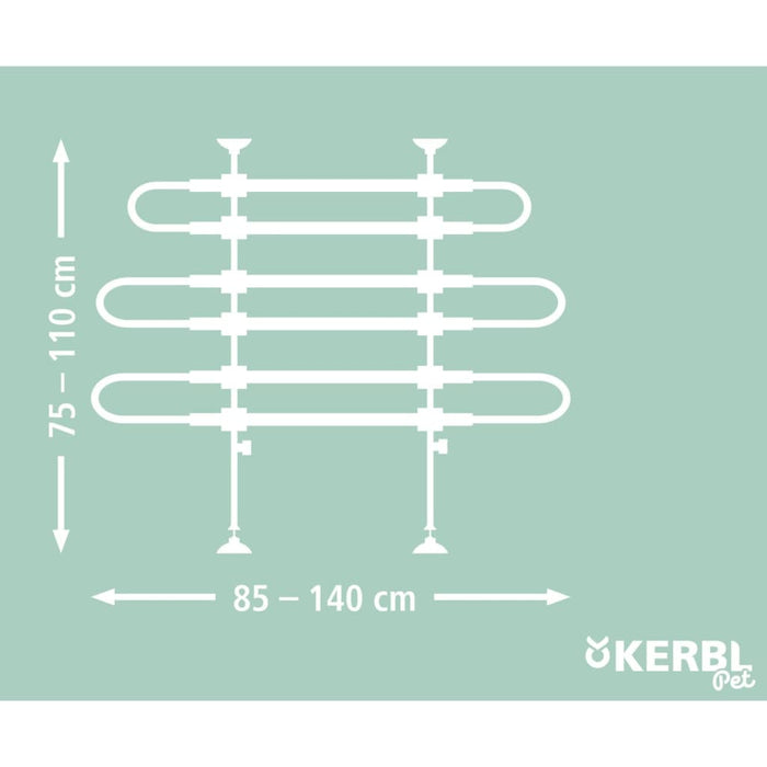 Kerbl Pannello di Sicurezza Auto per Animali Domestici 75-110 cm Nero 442046