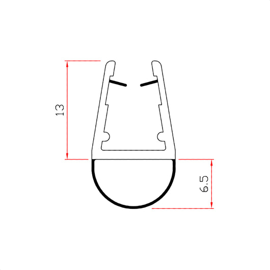 Guarnizione Per Box Doccia Con Gocciolatoio Vetro 6-8mm