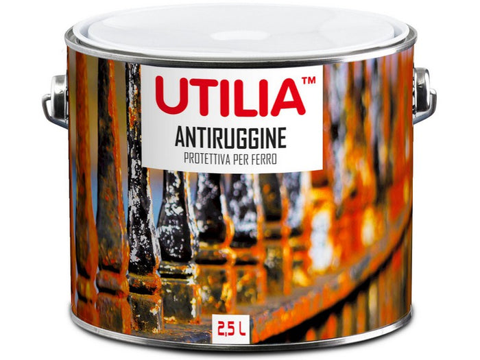 Utilia antiruggine lt. 2,5 rosso ossido (2 pezzi) - Utilia