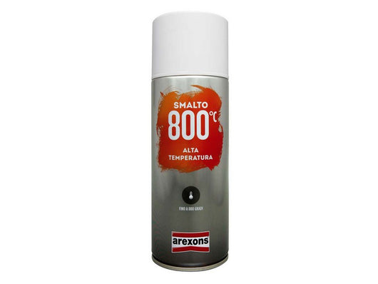 Arexons vernice spray ml.400 smalto 800 Ã˜c alta temperatura bianco (6 pezzi) - Arexons