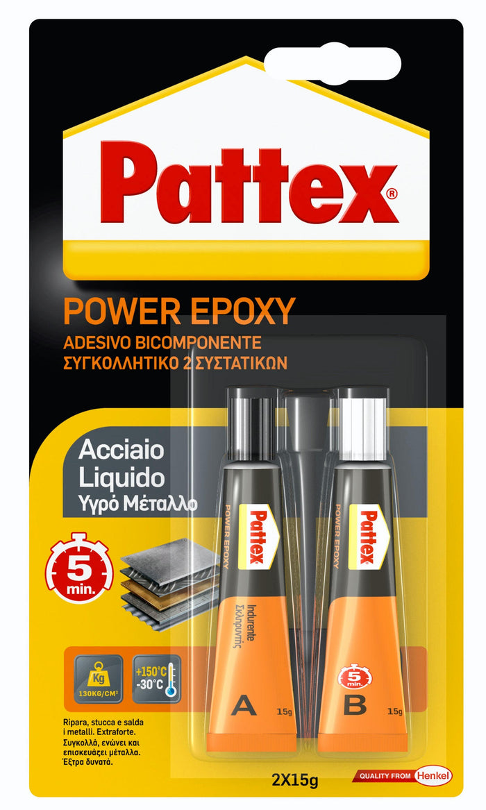 PATTEX ACCIAIO LIQUIDO TUBO GR.30 HENKEL ITALIA PZ 6,0