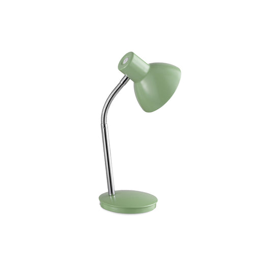 Lampada Da Scrivania In Metallo Moderna Play Verde Cromo 1 Luce E14