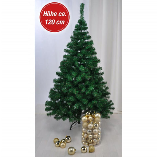 HI Albero di Natale con Supporto in Metallo Verde 120 cm 438380