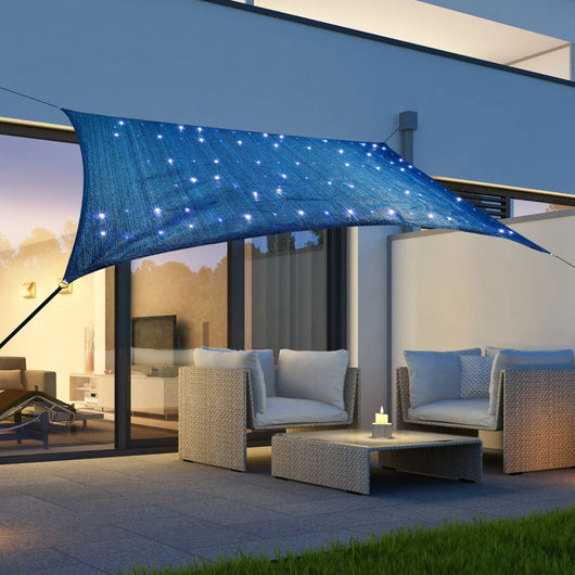 HI Vela Parasole con 100 LED Azzurra 2x3 m