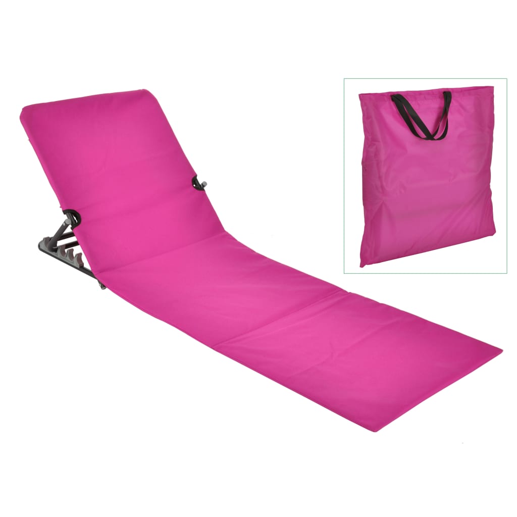 HI Sedia a Stuoia da Spiaggia Pieghevole PVC Rosa cod mxl 45518