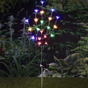 HI Lampada Solare Arbore in Fiore LED con Picchetto Terra 20 Lampadine cod mxl 73149