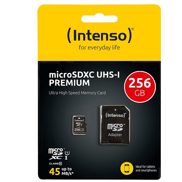 Micro sd con adattatore 256gb uhs-i - 3423492