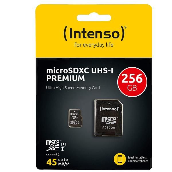 Micro sd con adattatore 256gb uhs-i - 3423492