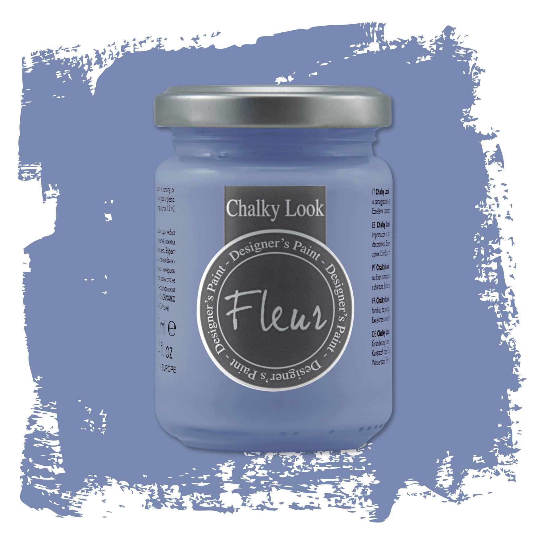 Fleur Pittura Chalky Look Colore Opaco Gessoso Shabby Legno Metallo Pareti Pelle Formato: 130 ml, Colore: Copenhagen Blue