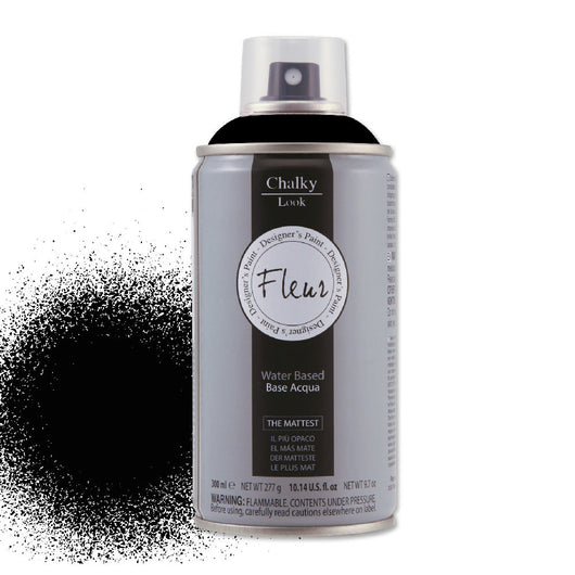 Fleur Chalky Look Spray Colore Opaco Gessoso Shabby per Legno Metallo Muro Colore: Black