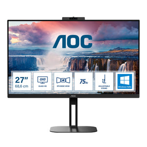 Aoc v5 q27v5cw/bk monitor pc 68,6 cm (27") 2560 x 1440 pixel quad hd led nero