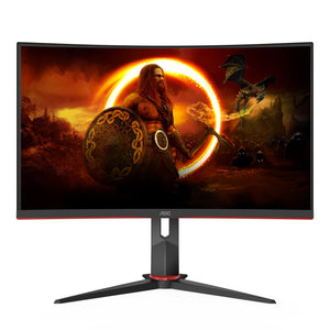 Aoc cq27g2s/bk monitor pc 68,6 cm (27") 2560 x 1440 pixel quad hd nero, rosso