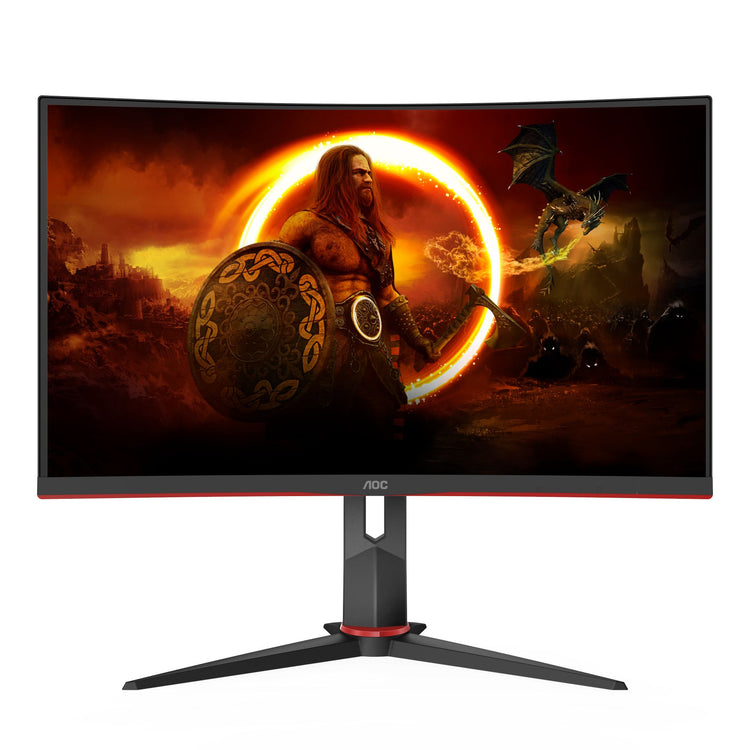 Aoc cq27g2s/bk monitor pc 68,6 cm (27") 2560 x 1440 pixel quad hd nero, rosso