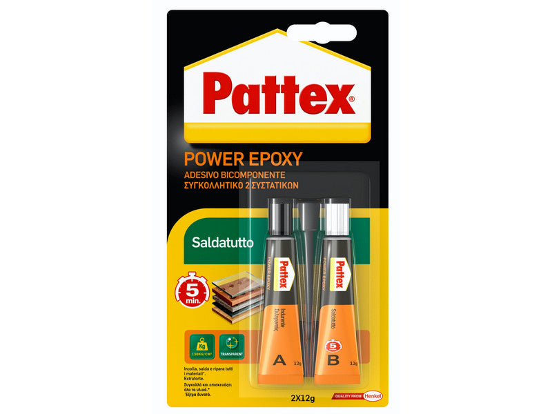 Henkel colla pattex power epoxy saldatutto  gr. 24 (6 pezzi) - Henkel