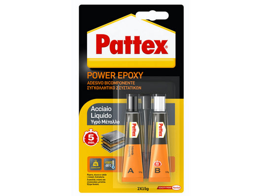 6pz colla pattex power epoxy acciaio liquido gr. 30 vit29235